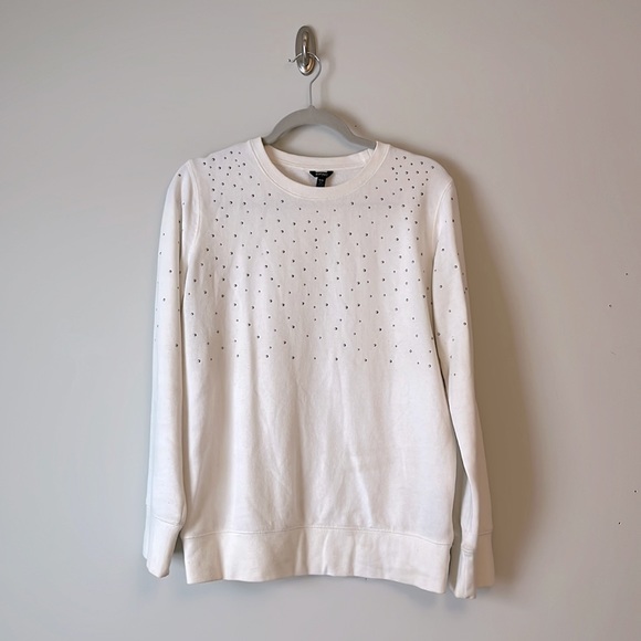 White Buffalo sweatshirt studded silver - Picture 1 of 2
